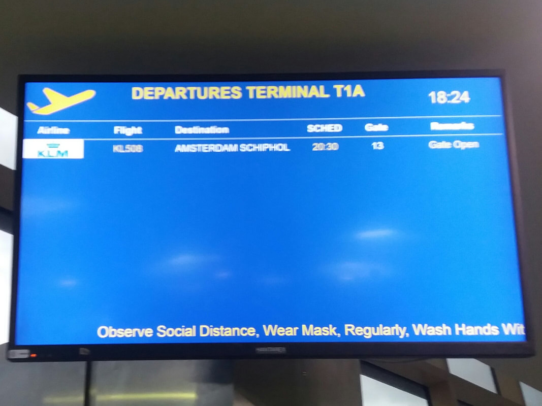 Departures board at Nairobi airport