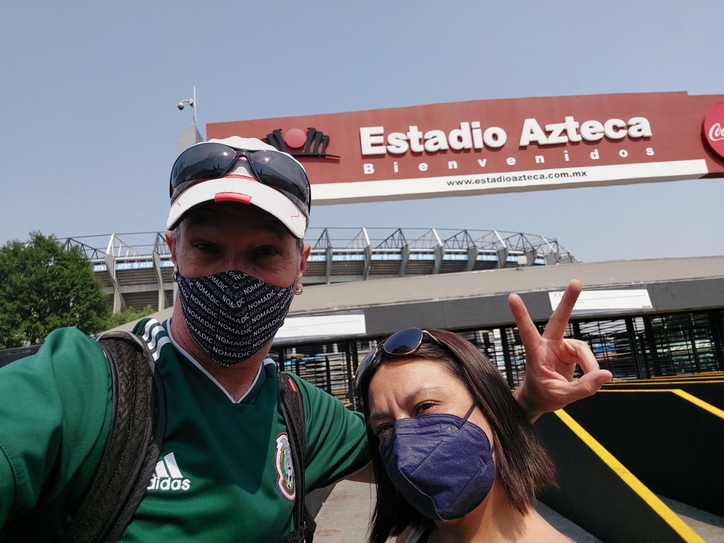 entering the Estadio Azteca Mexico