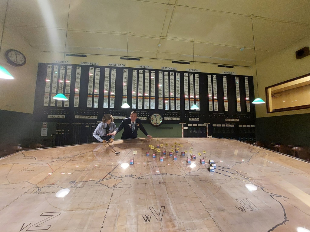The Operations Room at the Battle of Britain Bunker near Uxbridge