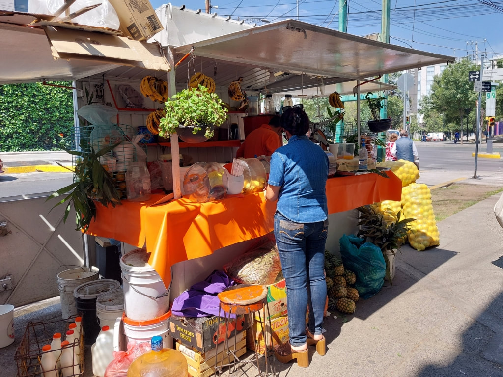 Juices stand in Mexico City