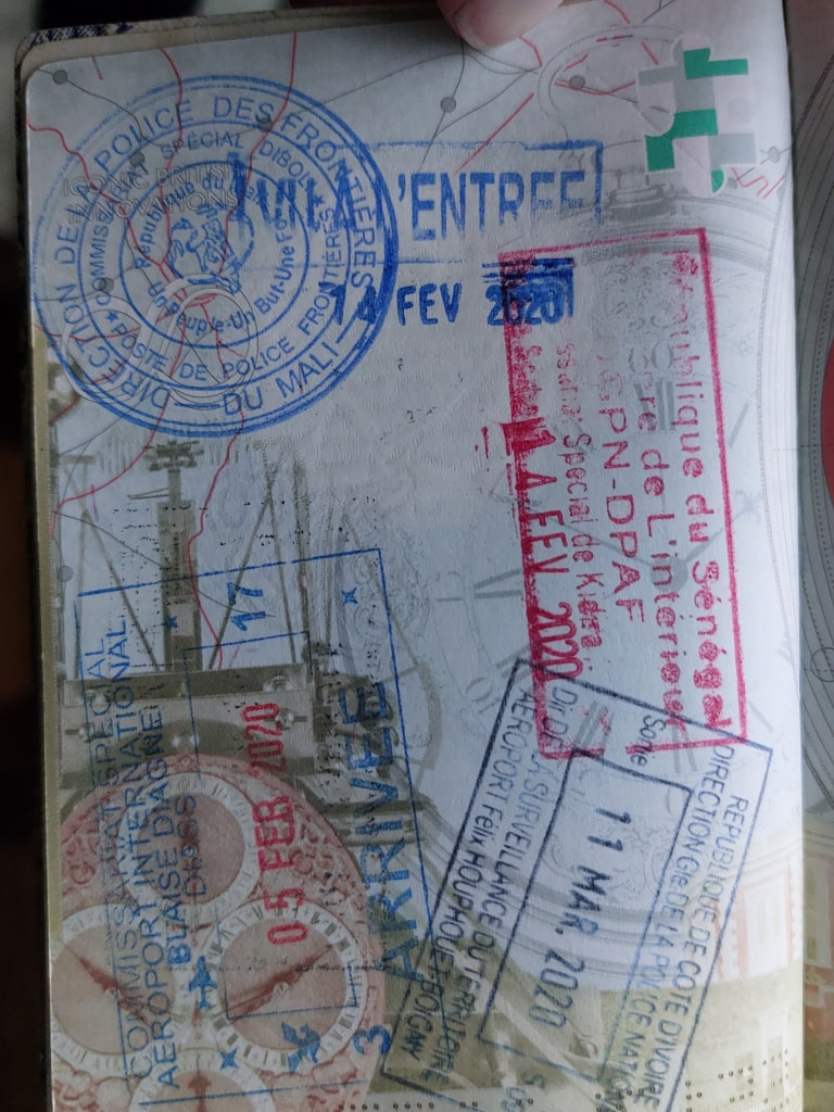 ​Senegal and Mali passport stamps