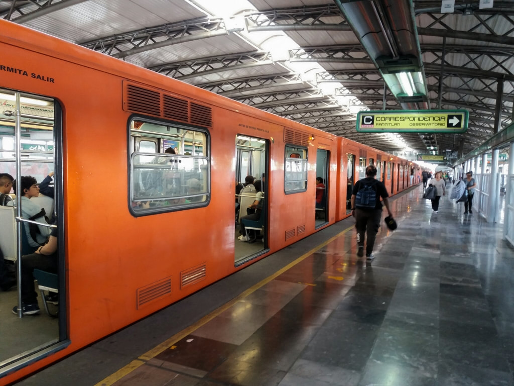 the Mexico City Metro at San Lazaro station in mexico city
