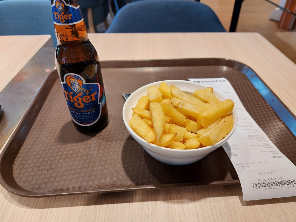 Chips and beer Stena Nordica Ferry