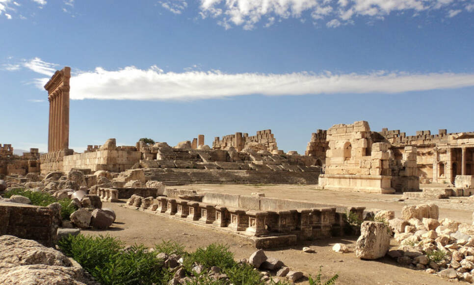 the ruins of Heliopolis in Baalbek in Lebanon