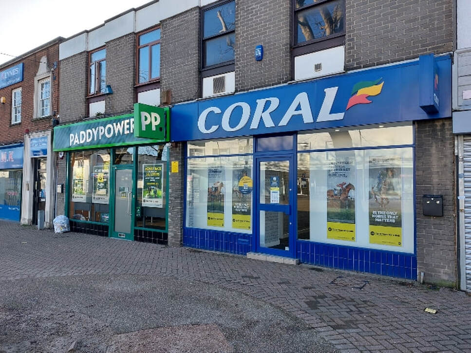 Coral and Paddy Power betting shops on Bletchley High Street