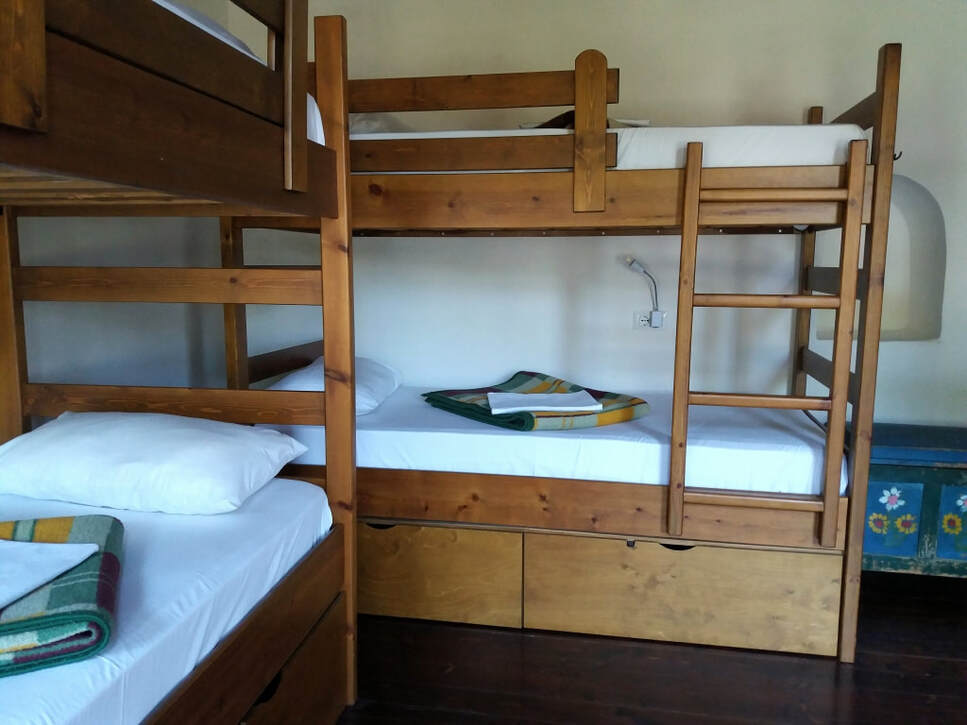 bunk beds at the Stone City Hostel Gjirokaster Albania