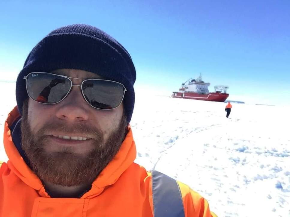 Nick de Vos visiting the Antartica