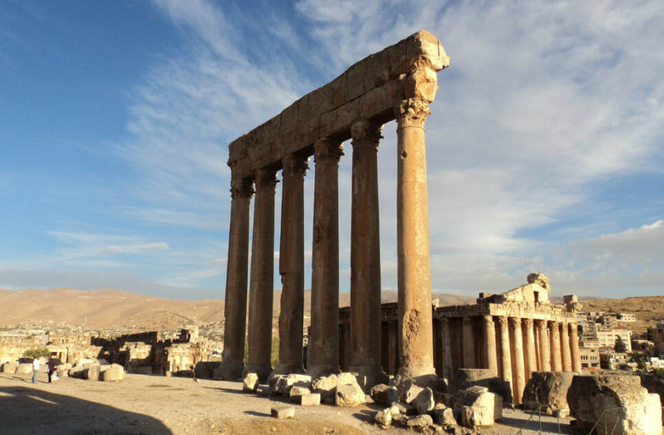 The Temple of Jupiter and the Temple of Bacchus in Baalbek