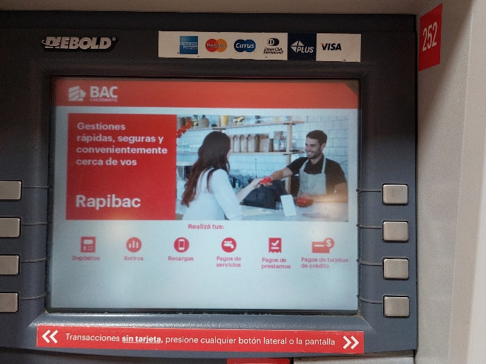 BAC ATM in Nicaragua