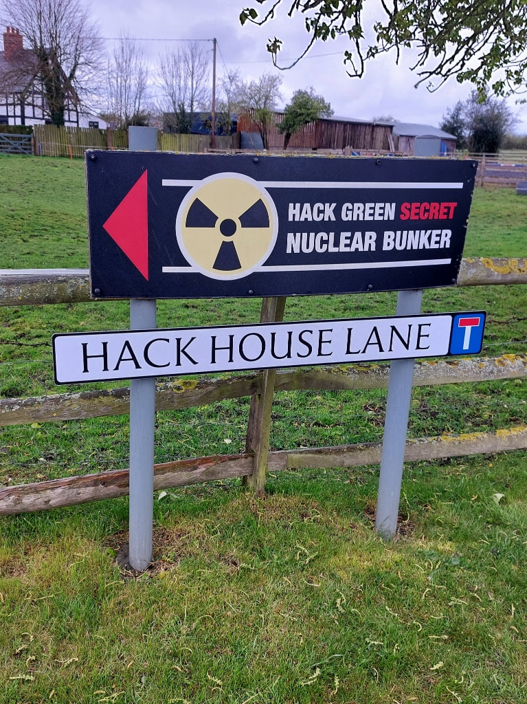 Hack Green Secret Nuclear Bunker sign