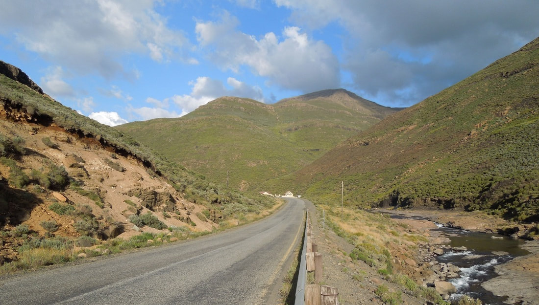 lonely road in Lesotho