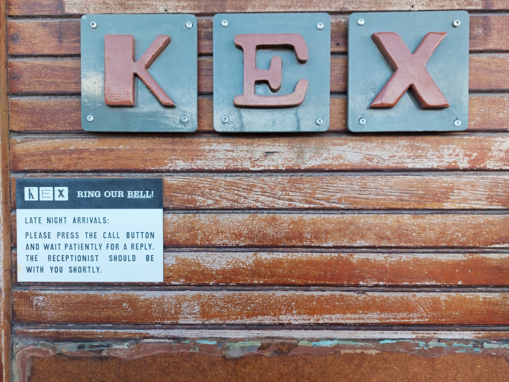 Kex Hostel sign in Reykjavik