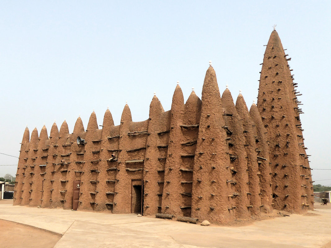 the Mud Mosque in Kong Ivory Coast, Cote d'Ivoire
