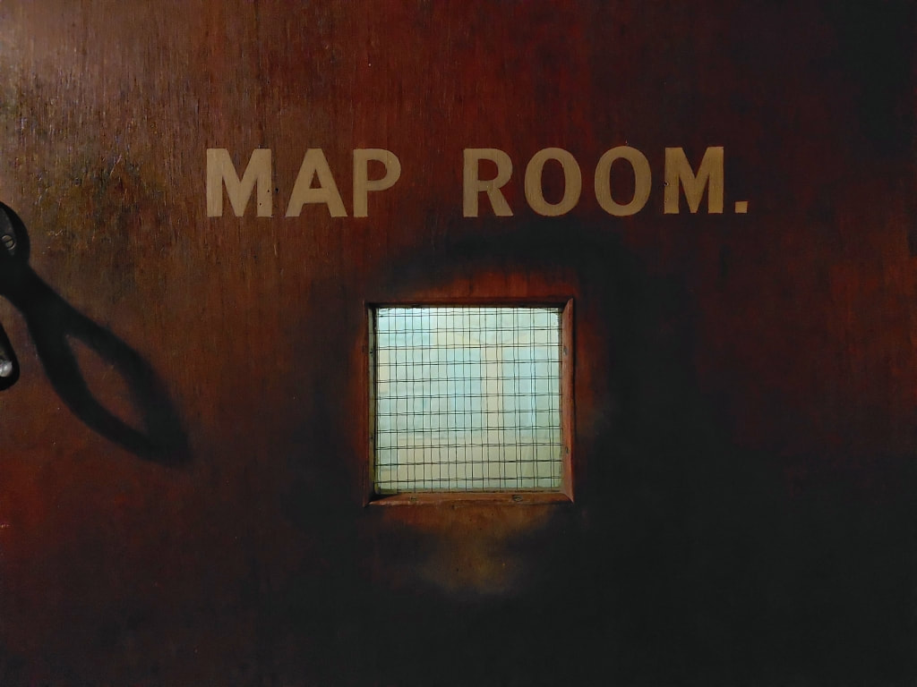Map room at the Churchill War Rooms
