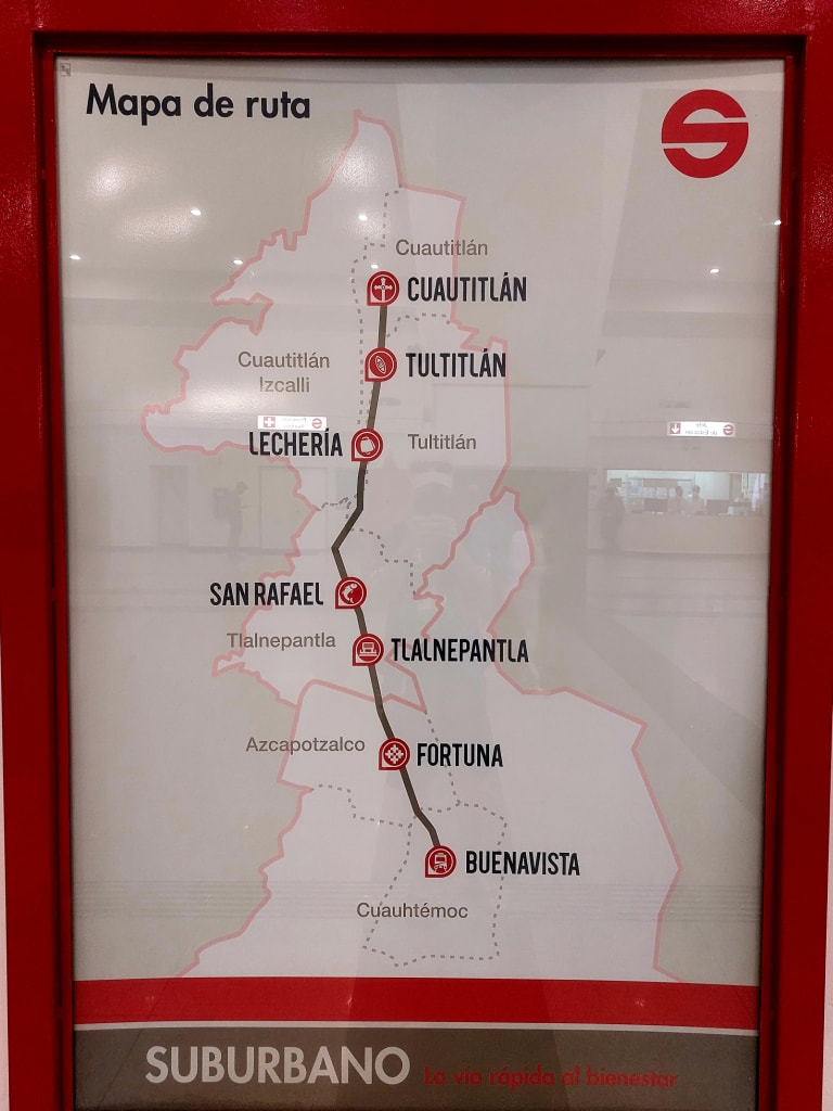 Mapa de ruta del Tren Suburbano cdmx