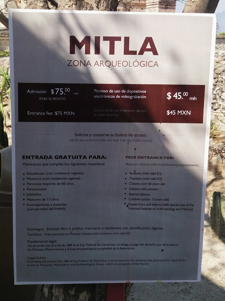 Mitla Ruins hours