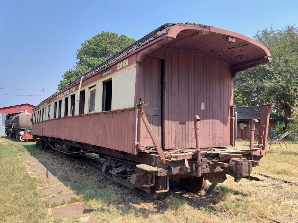Rhodesia Railways carriage at the Railway Museum Livingstone Zambia Rhodesia Railways