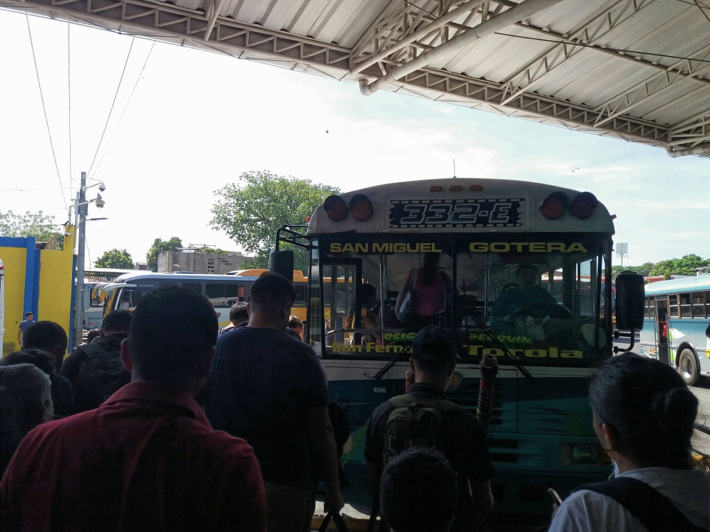 How to get from San Miguel to Perquin by bus