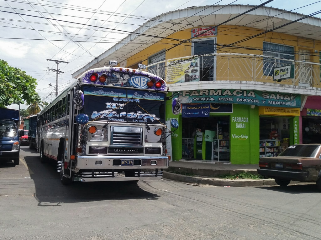 Apopa to Aguilares bus 117 in El Salvador