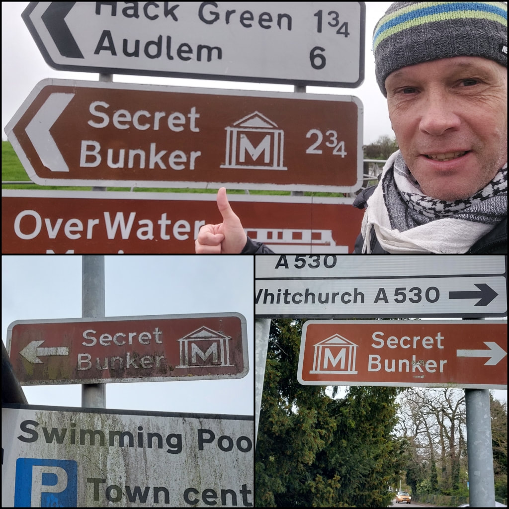 Secret Bunker signs hack green