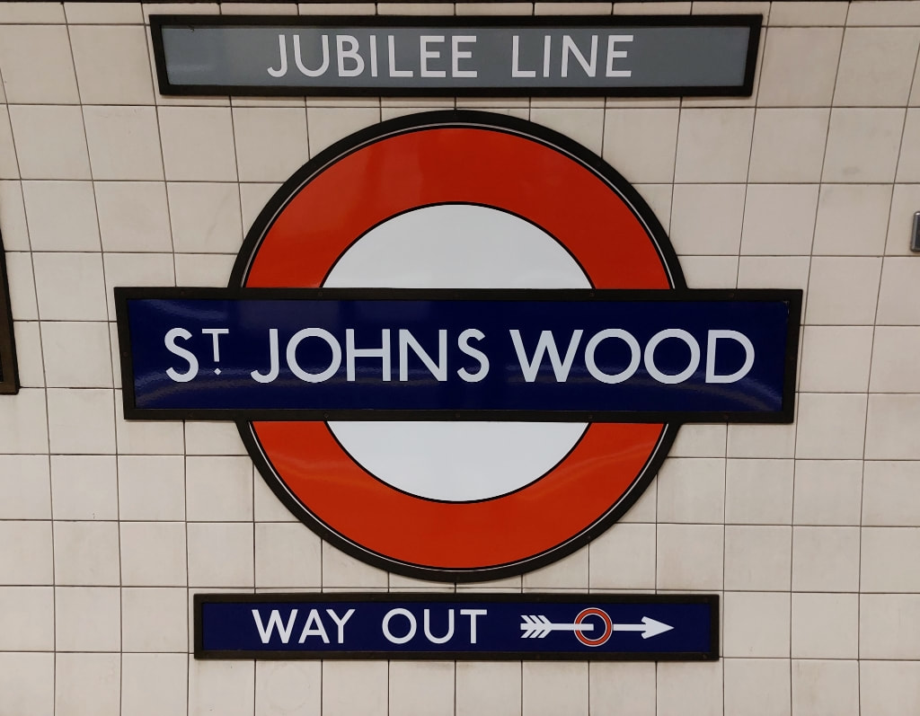 St John's Wood tube station sign
