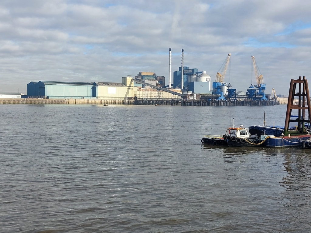 Tate and Lyle Factory by the River Thames in London
