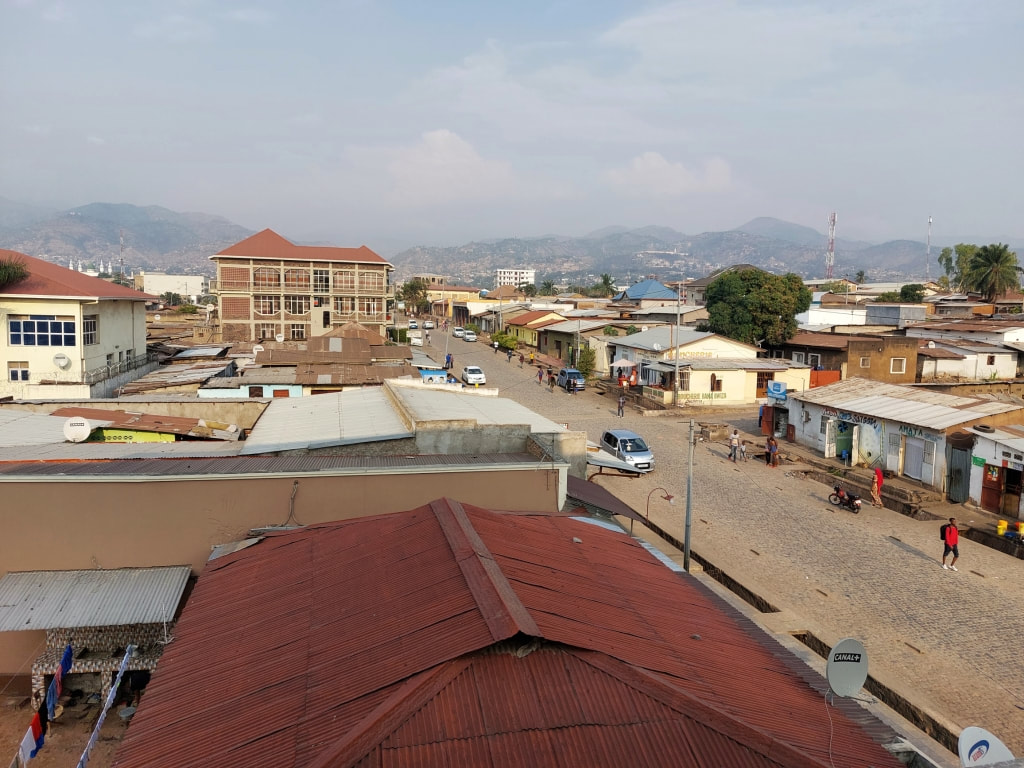 view from room 204 at the Camel Africa Hotel Bujumbura Burundi