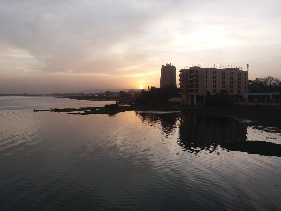Sunset on the Niger in Bamako