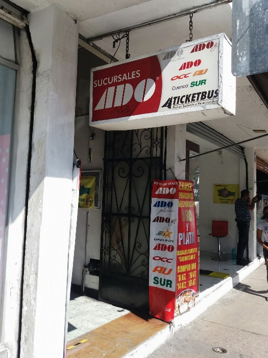 ADO bus ticket agency Oaxaca