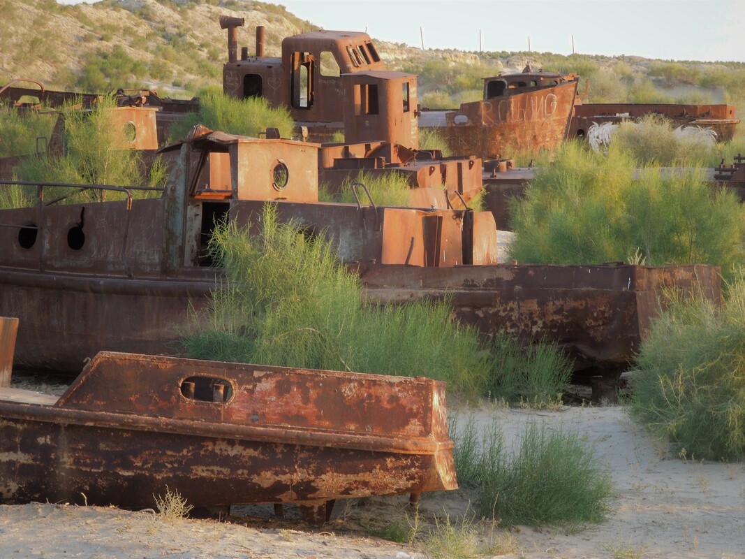Aral Sea abandoned ships