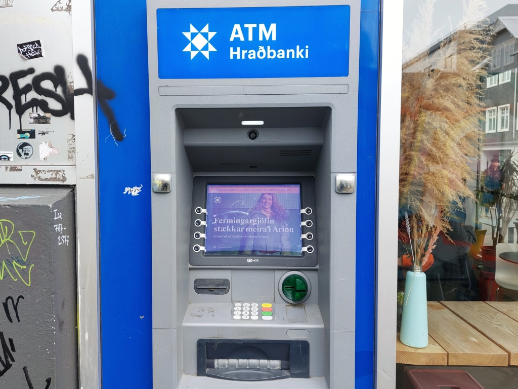 arion bank ATM in Iceland