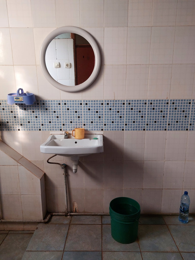 Bucket showers in Burundi