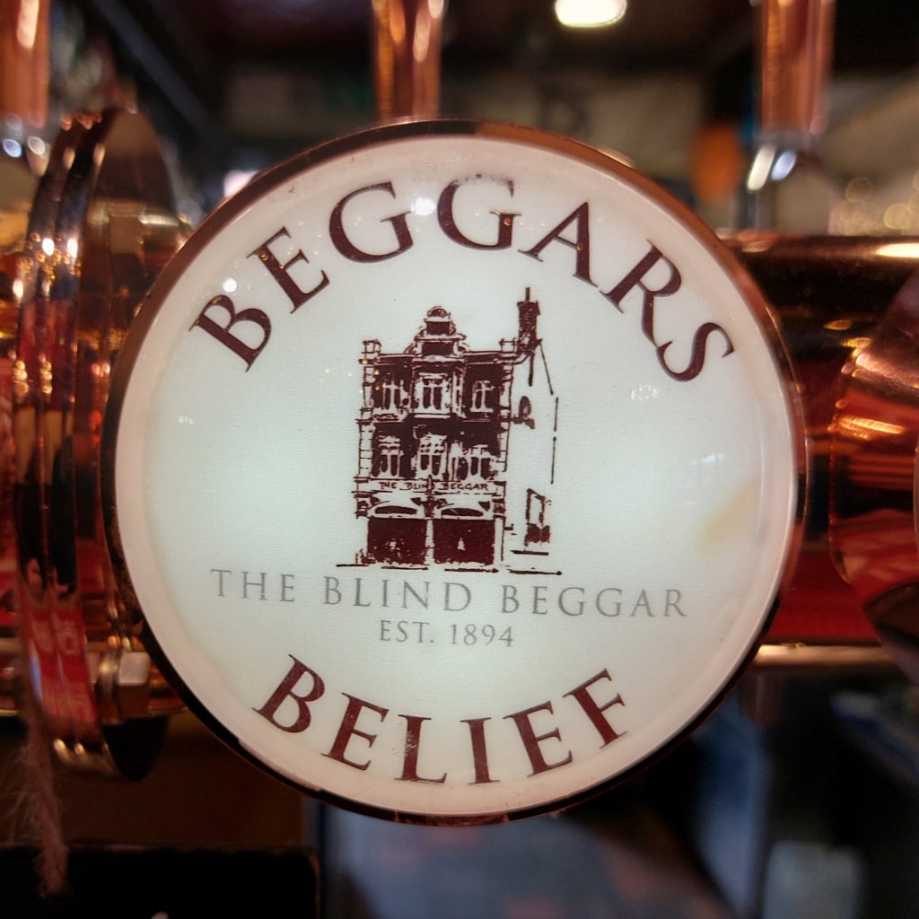 beggars belief beer at the blind beggar pub in whitechapel