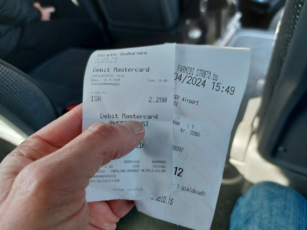 bus route 55 ticket in Iceland