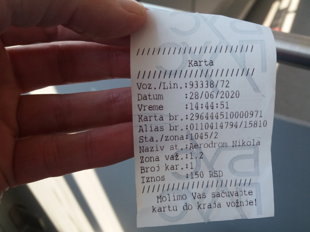Beograd airport bus ticket 72