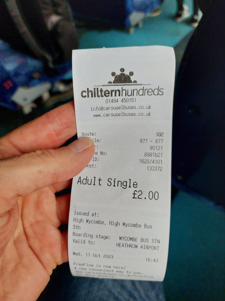 Chiltern hundreds bus ticket £2
