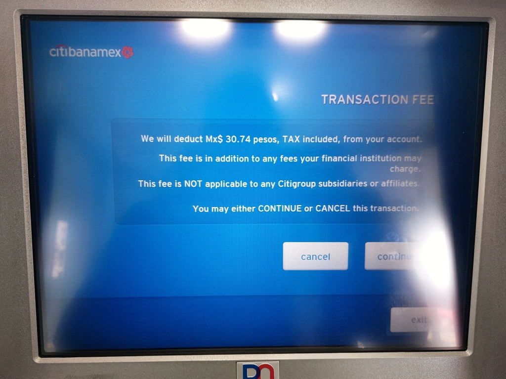 Citibanamex ATM fees Mexico