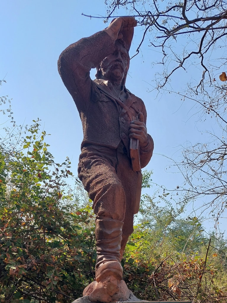 David Livingstone statue Victoria Falls Zambia