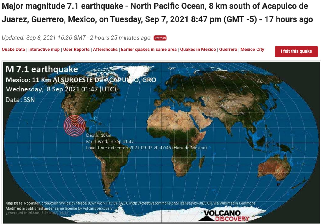 Earthquake Acapulco Mexico September 7 2021