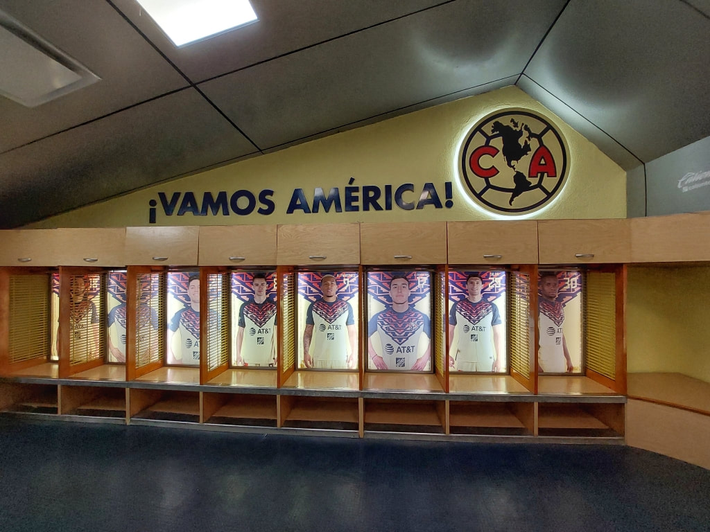 dressing room Club América Estadio Azteca