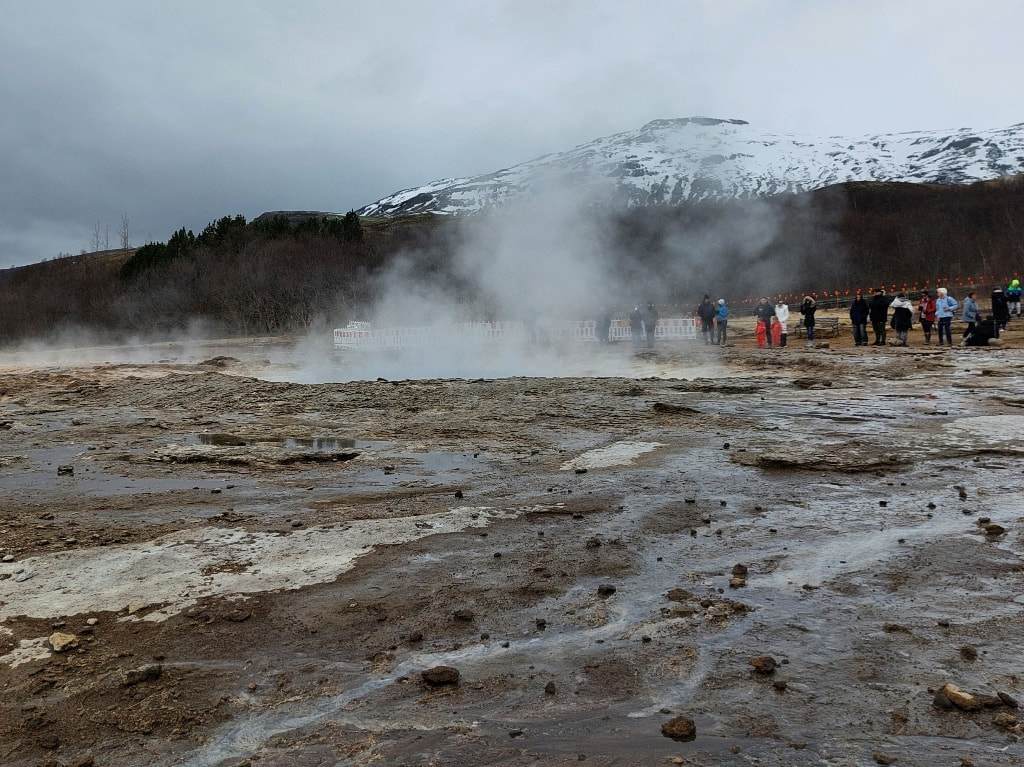 waiting for the Strokkur to erupt