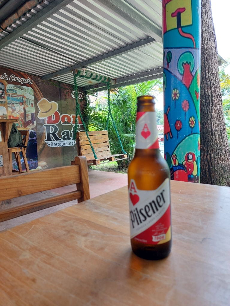 Beer at the Don Rafa restaurant and bar in Perquin, El Salvador