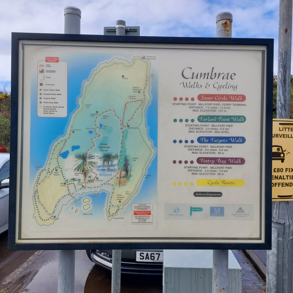 Cumbrae walking and cycling map
