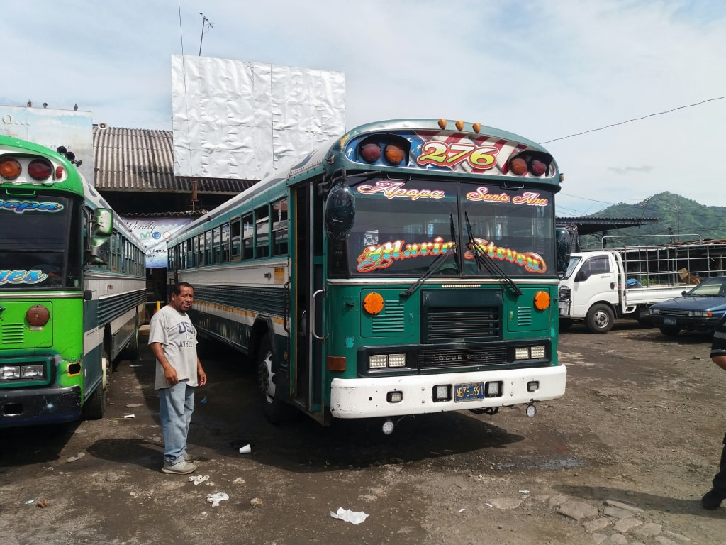 How to get from Santa Ana to Suchitoto by bus via Apopa and Aguilares