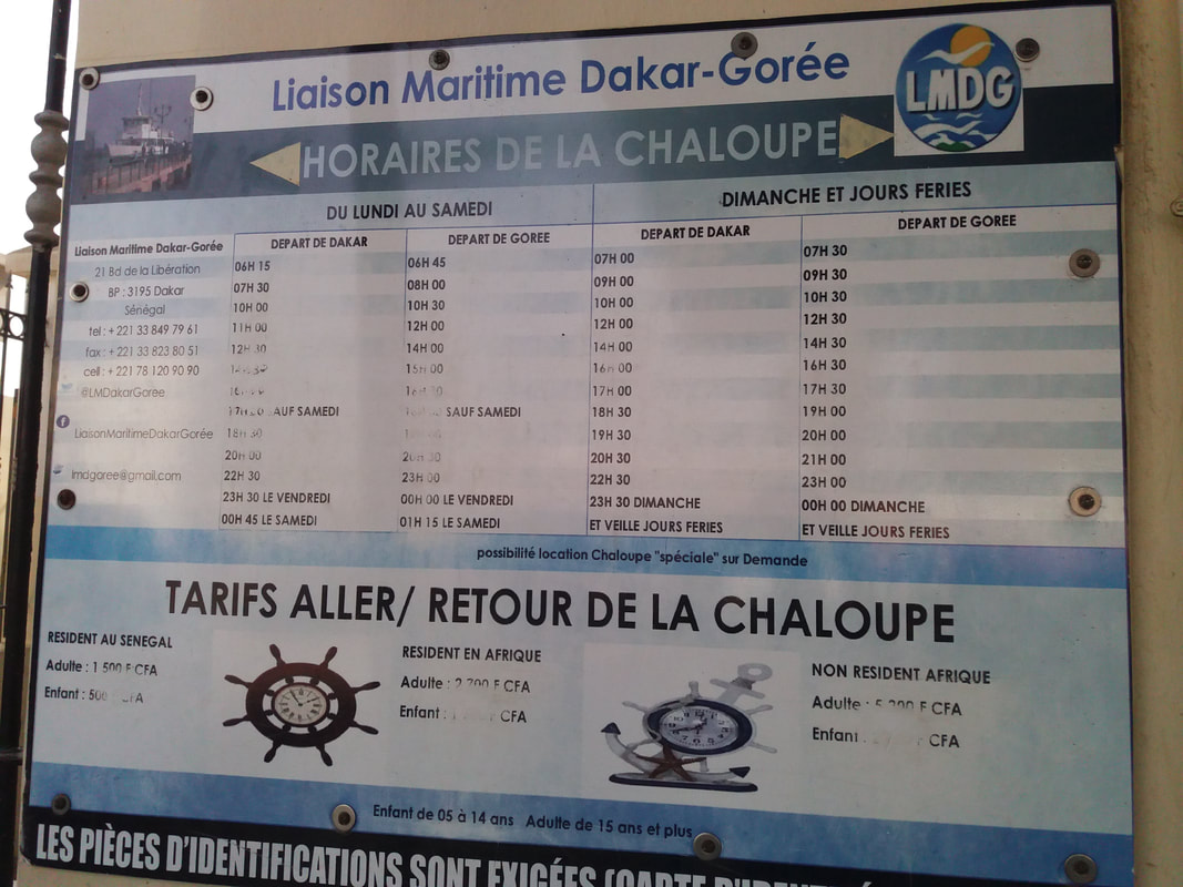 Ile de Gorée schedule