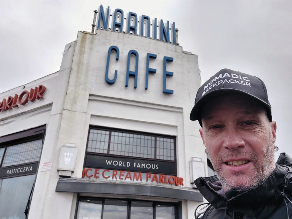 Nardini Cafe sign in Largs