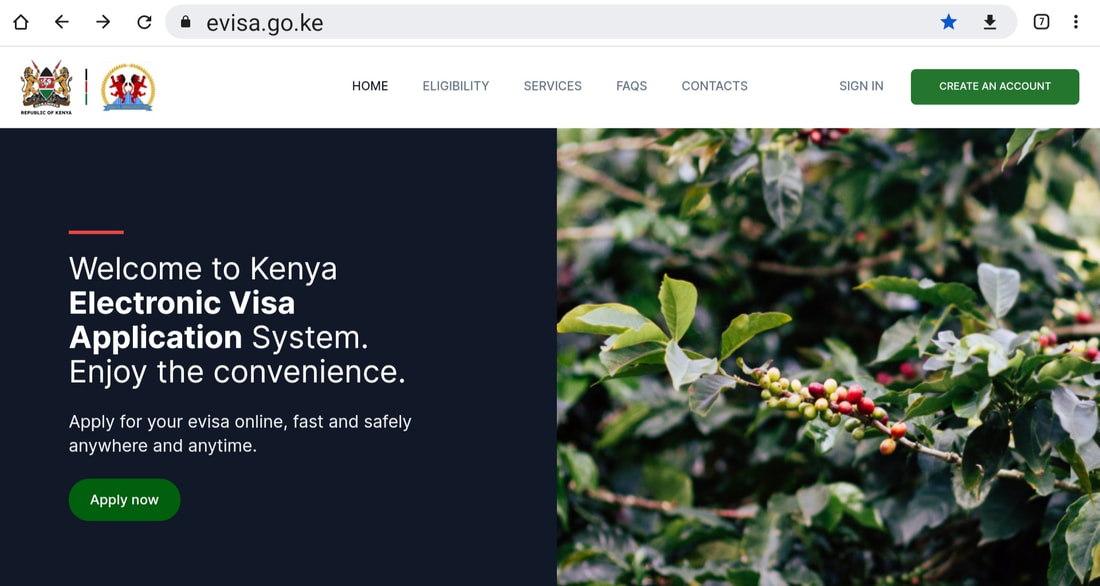 E visa for Kenya website