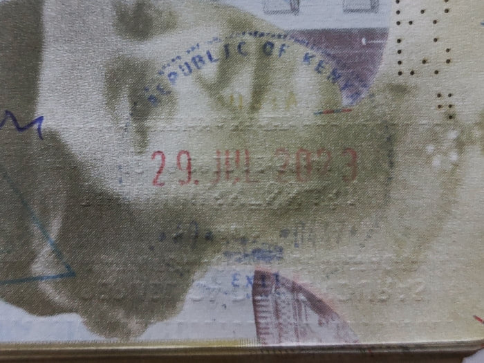 Kenya exit stamp