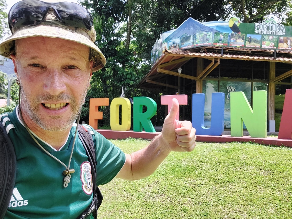 Visiting the La Fortuna Waterfall in La Fortuna, Costa Rica