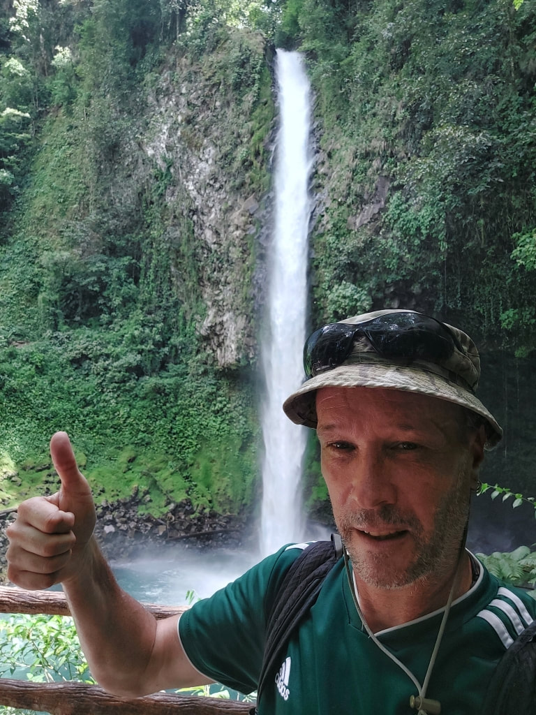 Visiting the La Fortuna Waterfall in La Fortuna, Costa Rica